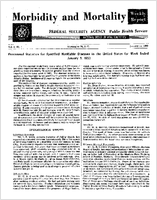 Morbidity and Mortality Weekly Report Vol 1 No 1 January 11 1952