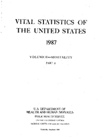 Vital Statistics of the United States 1987 Volume IIMortality Part B