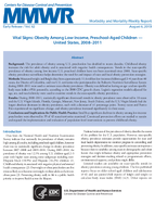 Morbidity and Mortality Weekly Report MMWR  Early Release  Vol 62 August 6 2013