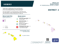 HI Congressional District 02 Stroke and Stroke Centers Map 118th Congress
