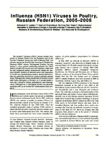 Influenza H5N1 Viruses in Poultry Russian Federation 20052006