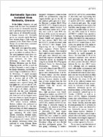 Bartonella Species Isolated from Rodents Greece