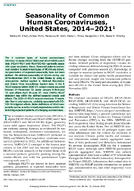 Seasonality of Common Human Coronaviruses United States 201420211