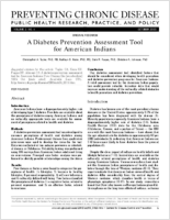 A Diabetes Prevention Assessment Tool for American Indians