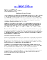 MultiState Mumps Outbreak Friday April 14 2006 2034 EDT 0834 PM EDT