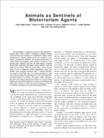 Animals as Sentinels of Bioterrorism Agents