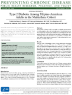 Type 2 Diabetes Among Filipino American Adults in the Multiethnic Cohort