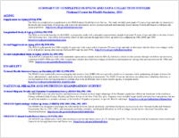 Summary of completed surveys and data collection systems May 2014