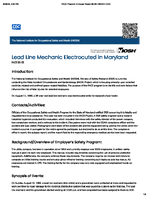 Lead Line Mechanic Electrocuted in Maryland FACE 8655