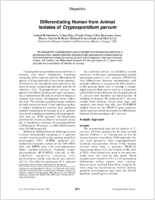 Differentiating human from animal isolates of Cryptosporidium parvum
