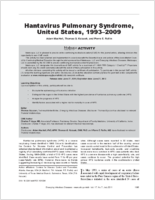 Hantavirus Pulmonary Syndrome United States 19932009