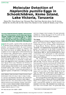 Molecular Detection of Haplorchis pumilio Eggs in Schoolchildren Kome Island Lake Victoria Tanzania