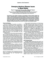Emerging infectious disease issues in blood safety