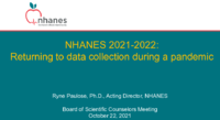 NHANES 20212022  returning to data collection during a pandemic