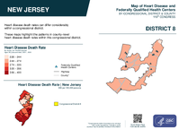 NJ Congressional District 08 Heart Disease and Federally Qualified Health Centers Map 119th Congress