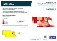 NE Congressional District 03 Heart Disease and Federally Qualified Health Centers Map 118th Congress
