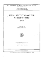 Vital Statistics of the United States 1952 Volume II