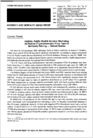 MMWR Morbidity and Mortality Weekly Report August 9 1985  Vol 34  No 31