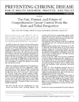 The Past present and future of comprehensive cancer control from the state and tribal perspective