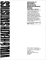 Utilization of ShortStay Hospitals by DiagnosisRelated Groups United States 198084