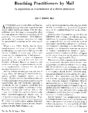 Reaching Practitioners By Mail An Experiment In Dissemination Of A Dental Innovation