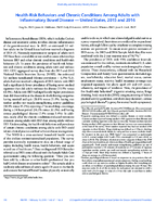 HealthRisk Behaviors and Chronic Conditions Among Adults with Inflammatory Bowel Disease  United States 2015 and 2016