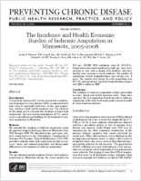 The Incidence and Health Economic Burden of Ischemic Amputation in Minnesota 20052008