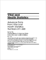 Advance data from Vital and health statistics numbers 211220