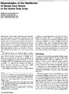 Determination Of The Distribution Of Dental Care Needs Of The Active Duty Army