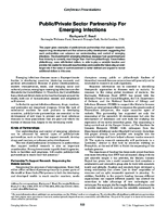 Publicprivate sector partnership for emerging infections