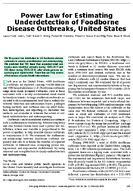 Power Law for Estimating Underdetection of Foodborne Disease Outbreaks United States