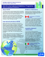 NCHS international statistics programs bilateral and multilateral collaborations 20200801