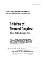 Children of Divorced Couples United States Selected Years