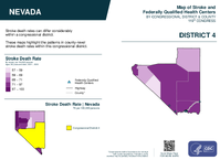NV Congressional District 04 Stroke and Federally Qualified Health Centers Map 119th Congress