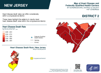 NJ Congressional District 02 Heart Disease and Federally Qualified Health Centers Map 119th Congress