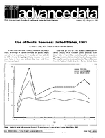 Use of Dental Services United States 1983