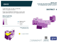 OH Congressional District 04 Stroke and Federally Qualified Health Centers Map 118th Congress