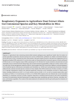 Respiratory Exposure to Agriculture Dust Extract Alters Gut Commensal Species and Key Metabolites in Mice