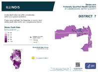 IL Congressional District 07 Stroke and Federally Qualified Health Centers Map 118th Congress