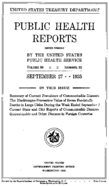 Public Health Reports  v 50 no 39  cover