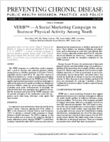 VERB  A Social Marketing Campaign to Increase Physical Activity Among Youth