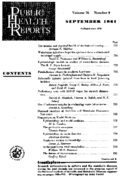 Public Health Reports  v 76 no 9 September 1961  table of contents