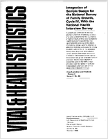 Integration of Sample Design for the National Survey of Family Growth Cycle IV With the National Health Interview Survey