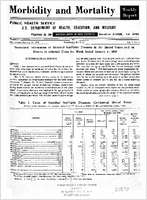 Morbidity and Mortality Weekly Report For release January 10 1958 Vol 7 No 1