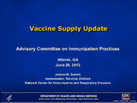 Vaccine supply update