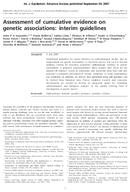 Assessment of cumulative evidence on genetic associations  interim guidelines