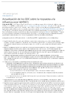 Actualizacin de los CDC sobre la respuesta a la influenza aviar AH5N1
