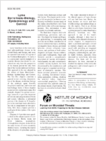 Lyme BorreliosisBiology Epidemiology and Control