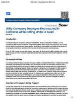 Utility Company Employee Electrocuted in California While Drilling Under a Road FACE 8542