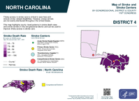NC Congressional District 04 Stroke and Stroke Centers Map 119th Congress